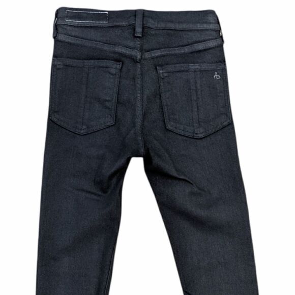 Rag & bone Women's High Rise Shiny Black Jeans Size 25 - Picture 8 of 13